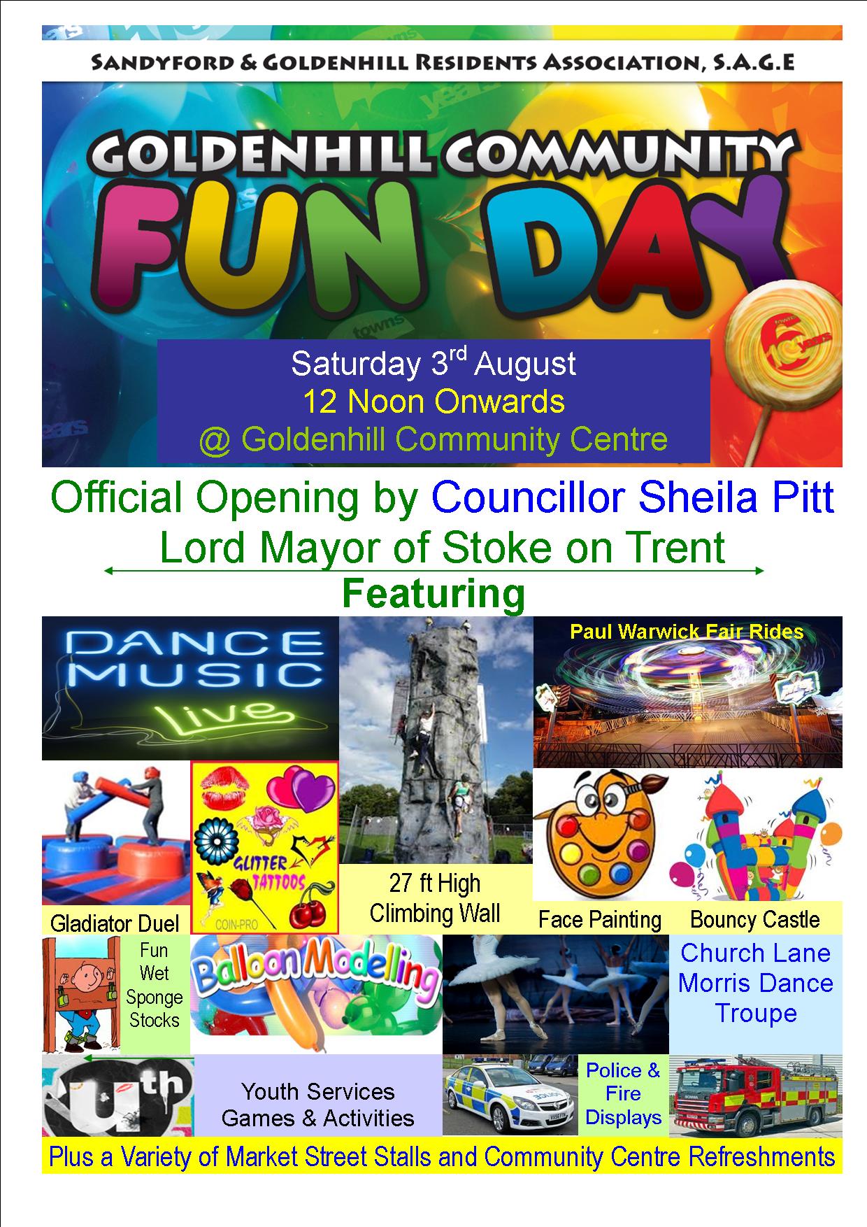 Goldenhill Community Fun Day Saturday 3rd August 2013 Sandyford And